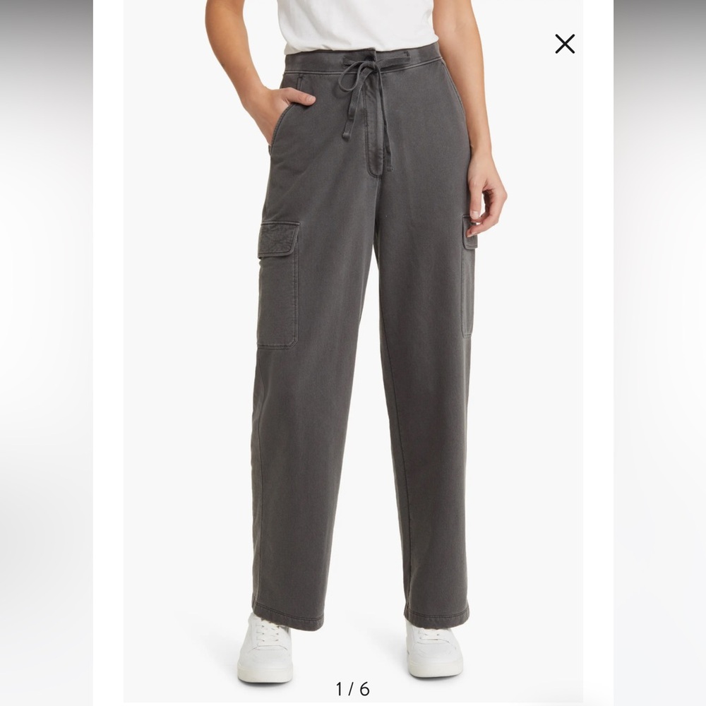 TREASURE & BOND Drawstring Waist Cargo Sweatpants - Color Black - M - AK